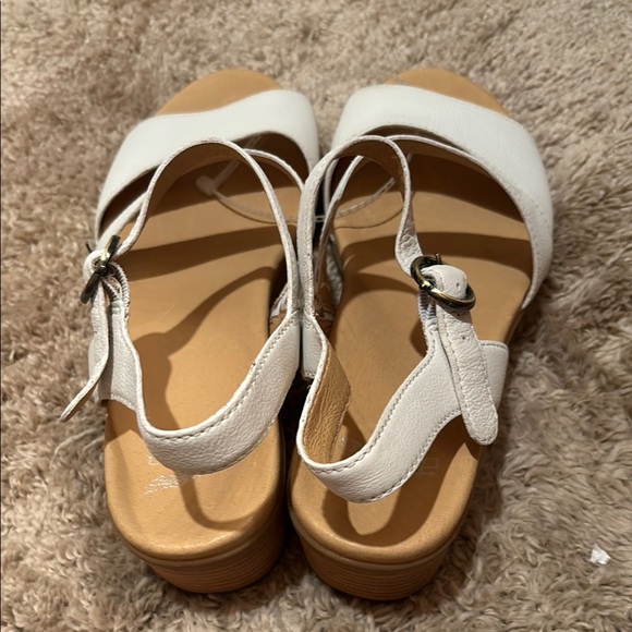 NWT DANSKO White Sandals 39 8.5 womens buckle straps Tansy block heel leather - Picture 6 of 14